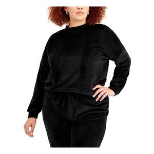 LOVE FIRE Womens Black Sweatshirt Plus 1X